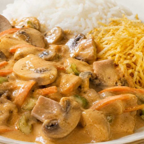 Receita de strogonoff vegetariano