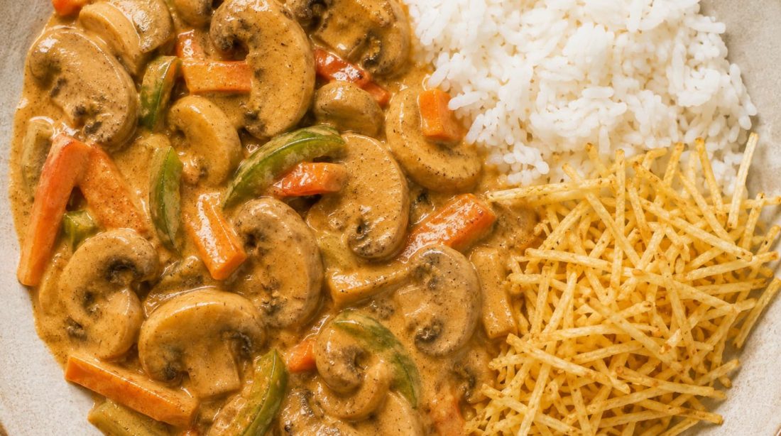 Receita de strogonoff vegetariano